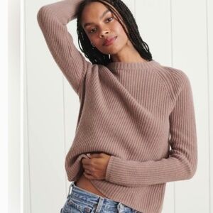 Jenni Kayne Cashmere Fisherman Sweater in Mink XS